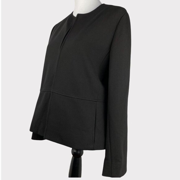 Joan Vass Women's Black Minimalist Open Front Designer Career Blazer Size 1X/C44 - Picture 5 of 9